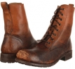 Cognac Stone Wash Frye Rogan Tall Lace Up for Men (Size 8)