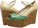 Green/Natural Patent Paris Hilton Griselda for Women (Size 5.5)