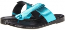 Turquoise Metallic Kid Donald J Pliner Glide for Women (Size 6)