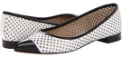 Optic White Perforated Smooth Calf/Smooth Calf Michael Kors Collection Janae for Women (Size 6)