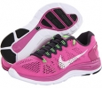 Club Pink/Gridiron/Flash Lime/White Nike Lunarglide+ 5 for Women (Size 9.5)