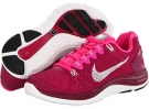 Raspberry Red/Pink Foil/Summit White Nike Lunarglide+ 5 for Women (Size 5.5)