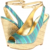 Turquoise Multi/Gold Fabric Nine West Karmic for Women (Size 11)