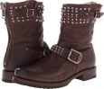 Dark Brown Antique Soft Vintage Frye Veronica Biker Zip for Women (Size 7.5)