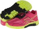 OS- Opitmal Pink/Neon Yellow/Gravel Reebok RealFlex Run 2.0EX for Women (Size 10)