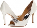 White Satin Badgley Mischka Buzz for Women (Size 7)