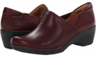 Burgundy Leather Clarks England Un.Lory for Women (Size 9)