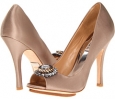 Taupe Satin Badgley Mischka Beaming for Women (Size 7.5)