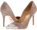Taupe/Silver Suede Badgley Mischka Blush for Women (Size 7)