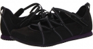 Black Fabric/Eggplant Clarks England Poppy Bloom for Women (Size 5.5)