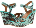 Teal Print BC Footwear Kissable for Women (Size 7)