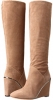 Honey Wheat Nat Calf Suede Diane von Furstenberg Paula for Women (Size 8)