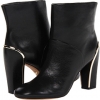 Black Grainy Tumbled Calf/Gold Diane von Furstenberg Glenda for Women (Size 11)