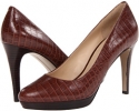 Dark Brown Croc Nine West Beautie for Women (Size 6)