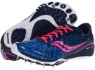 Navy Blue/Pink Saucony Shay XC3 Spike W for Women (Size 6.5)