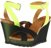 Black/Green Leather Nine West Lumin for Women (Size 8.5)