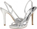 Silver Leather Nine West Whilia for Women (Size 9)