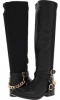 Black Leather Betsey Johnson Barron for Women (Size 5.5)