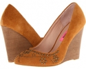 Cognac Suede Betsey Johnson Arriel for Women (Size 7.5)