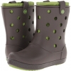 Espresso/Parrot Green Crocs Crocband Airy Boot for Women (Size 6)