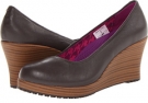 Espresso/Walnut Crocs A-Leigh Closed Toe Wedge for Women (Size 6)