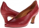 Ruby Red Full-Grain Leather Earthies Tavolina for Women (Size 10)