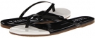 Black Tie Tkees Flip-Flop-French Tips for Women (Size 6)