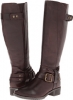 Dark Brown WP Leather Hush Puppies Chamber 14BT Wide Calf for Women (Size 5.5)