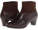 Dark Brown Soft Tumbled Leather/Kid Suede SoftWalk Darla for Women (Size 10)