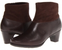 Dark Brown Soft Tumbled Leather/Kid Suede SoftWalk Darla for Women (Size 7.5)