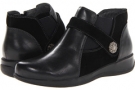 Black Veg Calf Leather/Suede/Elastic SoftWalk Tacoma for Women (Size 6)