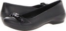 Black/Black Cow Silk Crocs Gianna Link for Women (Size 4)