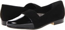 Black Kid Suede/Patent Leather Trotters Laurie for Women (Size 9)