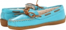 Aqua Minnetonka Lined Leather Boat Moc for Women (Size 9)