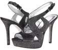 Black/Silver Fabric Nine West Fontia for Women (Size 7)