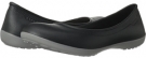 Black/Smoke Crocs Duet Lined Flat for Women (Size 8)