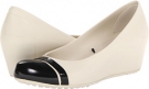 Stucco/Black Crocs Cap Toe Wedge for Women (Size 6)