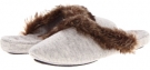 Acorn Cashmere Fur Trim Mule Size 6