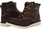 Red Brown Full Grain Leather Caterpillar Alloy for Men (Size 9)
