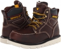 Red Brown Full Grain Leather Caterpillar Alloy Steel Toe for Men (Size 7)