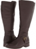 Dark Brown Pebble Calf Fitzwell Myla Wide Calf Boot for Women (Size 7.5)