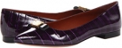 Purple/Black Marc by Marc Jacobs Croc-Embossed Tuxedo Plaque Flat for Women (Size 6)