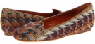 Gold Missoni Abstract Flame Stitch Square Throat Slipper for Women (Size 8)