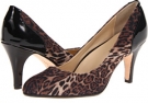 Brown Multi Leopard Print Stretch/Patent Taryn Rose Teaneck for Women (Size 9.5)