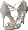 Silver Metallic Mesh Badgley Mischka Dominique for Women (Size 6.5)