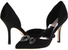 Black Satin/Chiffon Badgley Mischka Dawn for Women (Size 9)