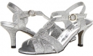 Silver Glitter w/Easy Flex Dance Sole Easy Street Glamorous for Women (Size 11)