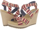 Red Beach Stripe Dr. Scholl's Savory for Women (Size 7.5)