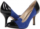 Blue Suede/Black Patent Anne Klein Brettany for Women (Size 8.5)