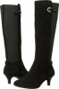 Black Suede Stretch Anne Klein Abebe for Women (Size 5.5)